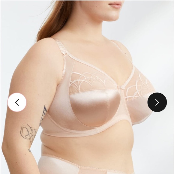 Elomi Beautiful Sheer Lace Bra in Nude Color Size 40I - Picture 2 of 9